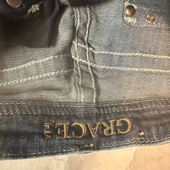 Grace Blue Flare Wide Leg Jeans - Picture 4 of 12